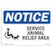 Signmission OSHA Notice, 5" Height, Service Animal Relief Area Sign With Symbol, 7" X 5", Landscape OS-NS-D-57-L-18289 - alternate 1